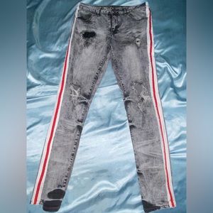 Tapered Distressed Jeans